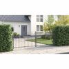 vidaXL Garden Gate with Lock Grey 150 x 400 cm Steel