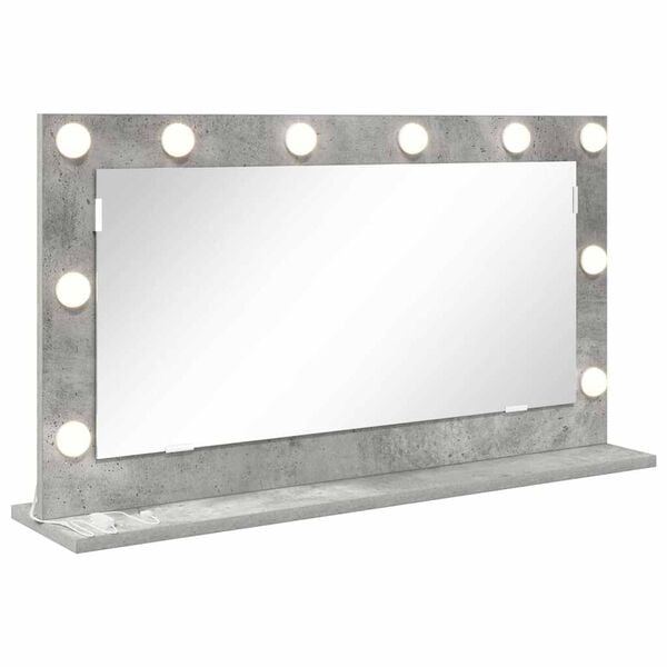 vidaXL Vanity Mirror with Mirror Concrete Grey 80 x 45 x 18 cm