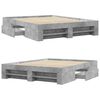 vidaXL Bed Frame without Mattress Concrete Grey 150x200cm Engineered Wood