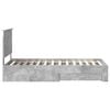 vidaXL Bed Frame Concrete Grey 100 x 200 cm Engineered Wood