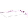 vidaXL Table Top Rectangular 60x50x2 cm Solid Wood Acacia