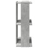 vidaXL Bookcase 3-Tier Concrete Grey 60x30x80 cm Engineered Wood