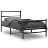 vidaXL Metal Bed Frame without Mattress with Footboard&nbsp;Black 100x200cm