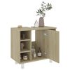 vidaXL 3 Piece Bathroom Furniture Set Sonoma Oak Engineered Wood