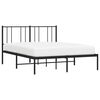 vidaXL Metal Bed Frame without Mattress with Headboard Black 140x200cm
