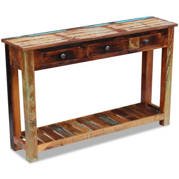 vidaXL Console Table Solid Reclaimed Wood 120x30x76 cm