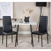 Venture Home Dining Chairs 2 pcs Slim Leather-look Black