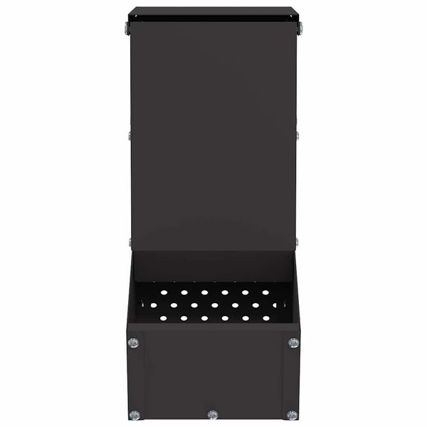 vidaXL Rabbit Feeder Black 12.5 x 26 x 28.5 cm Cold-Rolled Steel