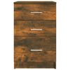 vidaXL Bed Cabinet Smoked Oak 40x40x63 cm Engineered Wood
