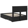 vidaXL Bed Frame with Headboard Black Oak 135 x 190 cm Engineered Wood