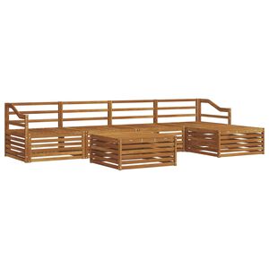 vidaXL Outdoor Sofa Set 6 pcs Natural