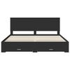 vidaXL Bed Frame Black and Silver 200 x 200 cm Engineered Wood