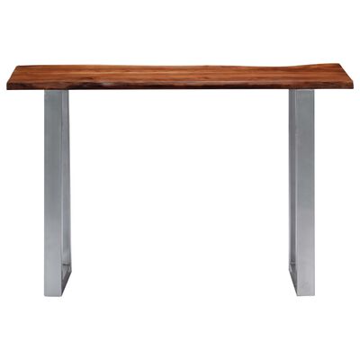 vidaXL Console Table 115x35x76 cm Solid Aacia Wood and Iron