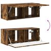 vidaXL TV Cabinet Set Wall-mounted 2 pcs Smoked Oak Engineered Wood