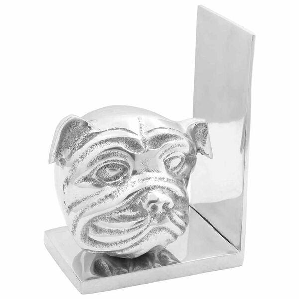 vidaXL Bookends 2 pcs Silver 8 x 12 x 16.5 cm Aluminium