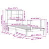 vidaXL Bookcase Bed without Mattress 90x190cm Single Solid Wood Pine