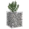 vidaXL Gabion Raised Bed Silver 50 x 50 x 60 cm Galvanised Steel