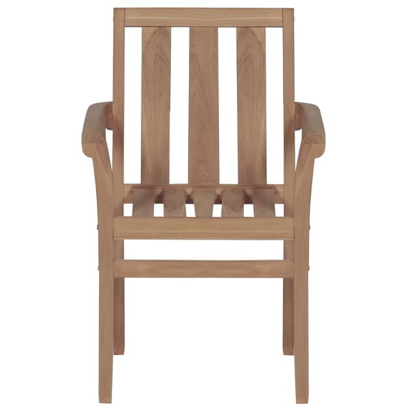 vidaXL Stackable Garden Chairs 4 pcs Solid Teak Wood