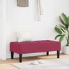 vidaXL Bench with Cushion Wine Red 113 x 57 x 39 cm Velvet