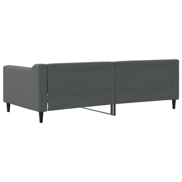 vidaXL Day Bed without Mattress Dark Grey 90x190 cm Single Fabric