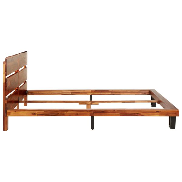 vidaXL Bed Frame with Live Edge without Mattress Solid Acacia Wood 160 cm