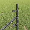 vidaXL Fence Post Grey 100 x 1 m (36 mm mesh) Steel and PVC