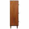 vidaXL Highboard with Door Walnut 40 x 33.5 x 110 cm Solid Mango Wood