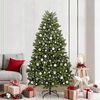 vidaXL Artificial Christmas Tree Green 210 cm PVC and Metal