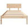vidaXL Bed Frame with Headboard Natural 75 x 190 cm Solid Pine Wood