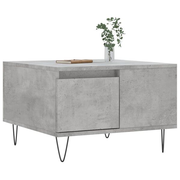 vidaXL Coffee Table Concrete Grey 55x55x36.5 cm Engineered Wood