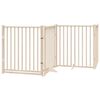vidaXL Dog Gate with Door Foldable 12 Panels 960 cm Poplar Wood