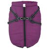 vidaXL Dog Coat with Harness Purple L52 Fleece and Polyester