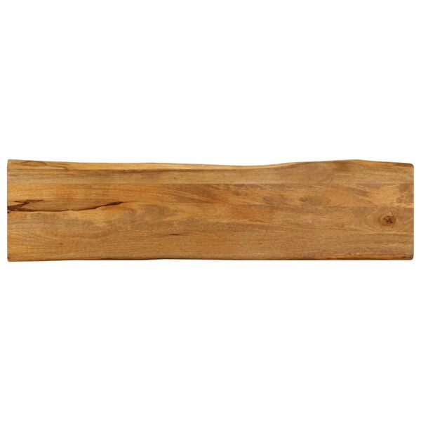 vidaXL Table Top 180x40x3.8 cm Live Edge Solid Wood Mango