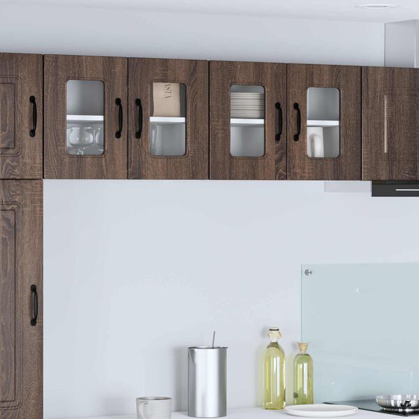 vidaXL Kitchen Cabinet Kalmar 2 pcs Brown Oak 60 x 31 x 40 cm