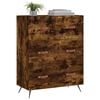 vidaXL Chest of Drawers Smoked Oak 69.5x34x90 cm Engineered Wood