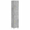 vidaXL Highboard Concrete Grey 34,5x34x180 cm Engineered Wood