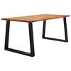 vidaXL Dining Table with Live Edge 180x90x75 cm Solid Wood Acacia