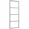 vidaXL Sliding Door Frosted ESG Glass and Aluminium 76x205 cm Black