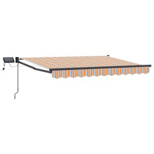 vidaXL Manual Retractable Awning with LEDs 3 x 2.5 m
