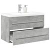 vidaXL 2 Piece Bathroom Furniture Set Concrete Grey Engineered Wood