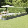 vidaXL Garden Raised Bed Galvanised Steel 620x80x36 cm Grey