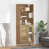 vidaXL Highboard Artisan Oak 69.5 x 34 x 180 cm Engineered Wood