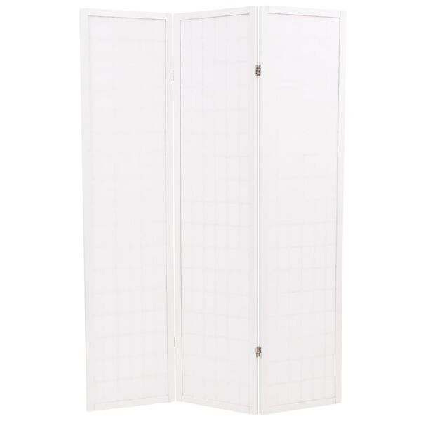 vidaXL Folding 3-Panel Room Divider Japanese Style 120x170 cm White