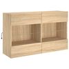 vidaXL 6 Piece TV Wall Cabinet Set with LED Lights Sonoma Oak