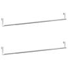 vidaXL Curtain Rails 2 pcs White and Silver 60-105 cm Aluminium