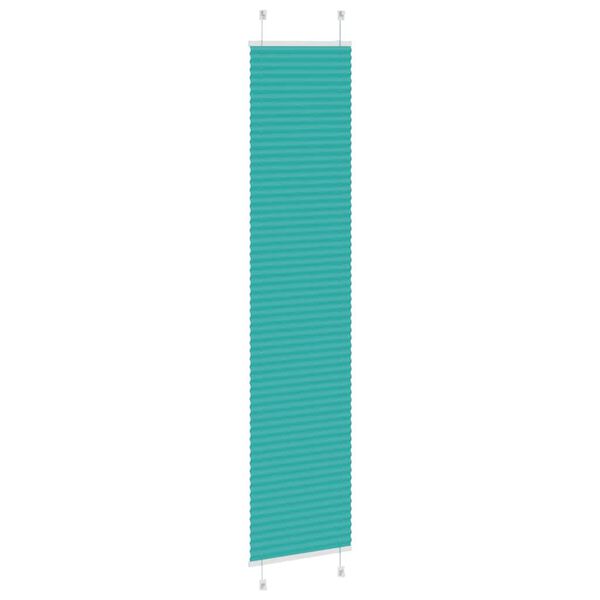 vidaXL Pleated Blind Petrol Green 50x200 cm Fabric Width 49.4 cm Polyester