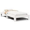 vidaXL Bed Frame without Mattress White 100x200 cm Solid Wood Pine
