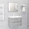 vidaXL Bathroom Furniture Set Concrete Grey Engineered Wood