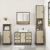 vidaXL 3 Piece Bathroom Furniture Set Sonoma Oak Engineered Wood
