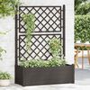vidaXL Garden Planter with Trellis 100x43x142 cm PP Anthracite